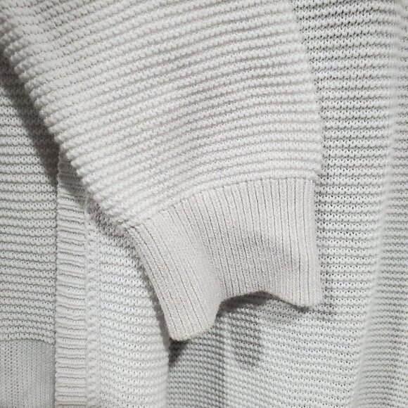 W By Worth Women's Ribbed Open Front Long Sleeve Cardigan Sweater White Pocket S - Picture 5 of 12